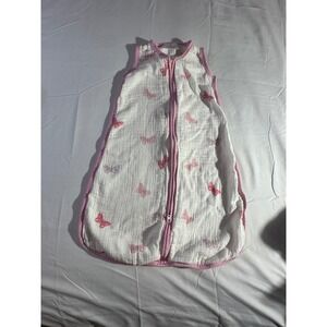 Aden + Anais Cotton Muslin Sleep Sack Pink Butterfly Baby Wearable Blanket Small